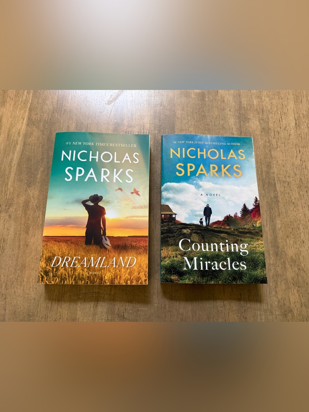Nicholas Sparks Paperback Set - Dreamland & Counting Miracles - Teal/Blue Covers